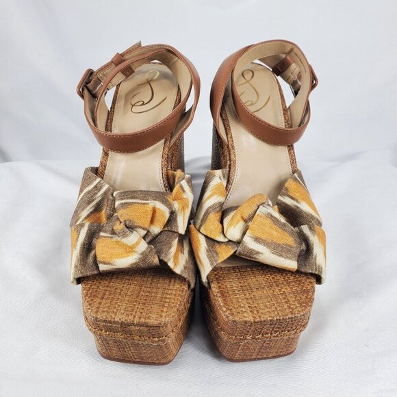 SAM EDELMAN Women's Gray Theresa Ankle Strap Platform Sandals Size 8.5 - Picture 7 of 16